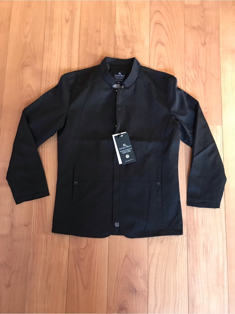Angelo Ricci  Lightweight Shirt Jacket with mandarin collar NWT